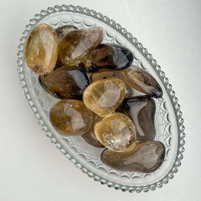 Citrin (naturbelassen) Trommelstein