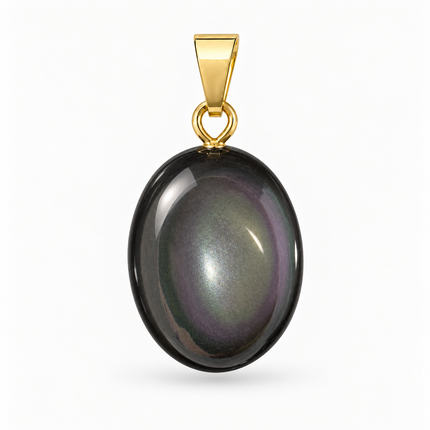 Obsidian (Regenbogenobsidian) Kettenanhänger