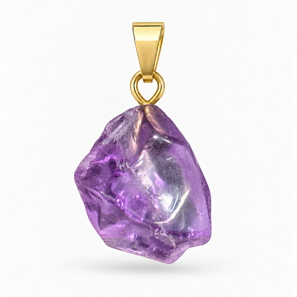 Amethyst Rohstein Kettenanhänger