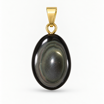 Obsidian (Regenbogenobsidian) Kettenanhänger