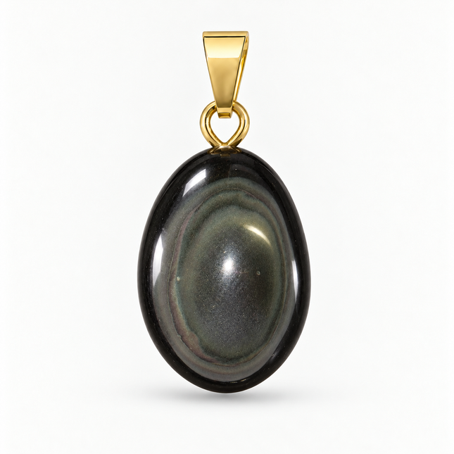 Obsidian (Regenbogenobsidian) Kettenanhänger