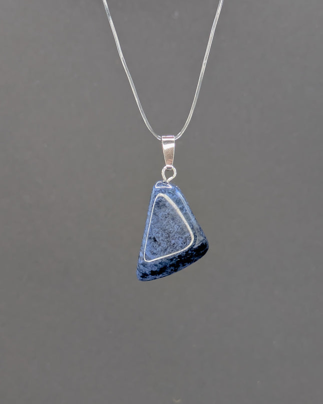 Dumortierit Anhänger - 925 Silber
