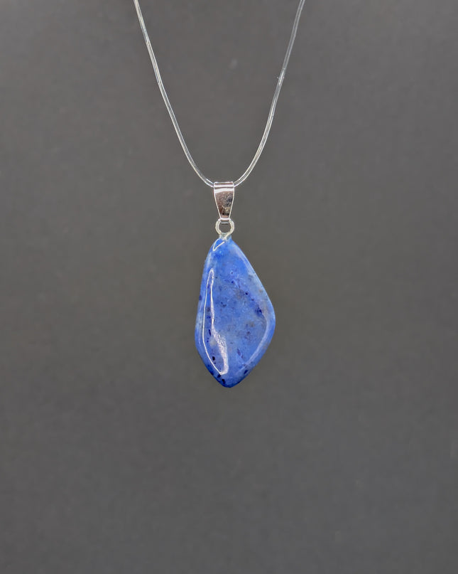 Dumortierit Anhänger - 925 Silber