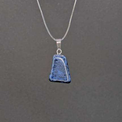 Dumortierit Anhänger - 925 Silber