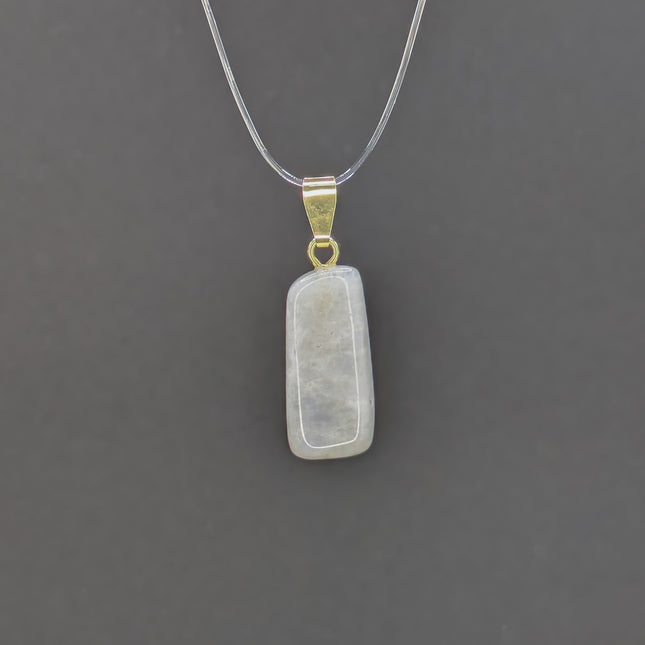 Regenbogenmondstein Anhänger - 925 Silber vergoldet