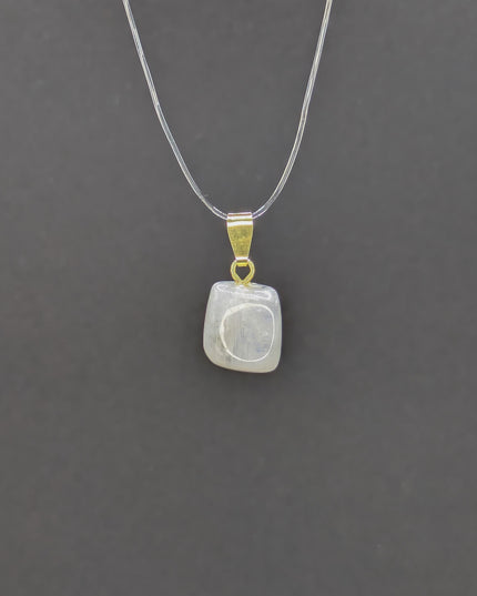 Regenbogenmondstein Anhänger - 925 Silber vergoldet