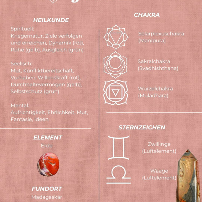 Jaspis rot Trommelstein