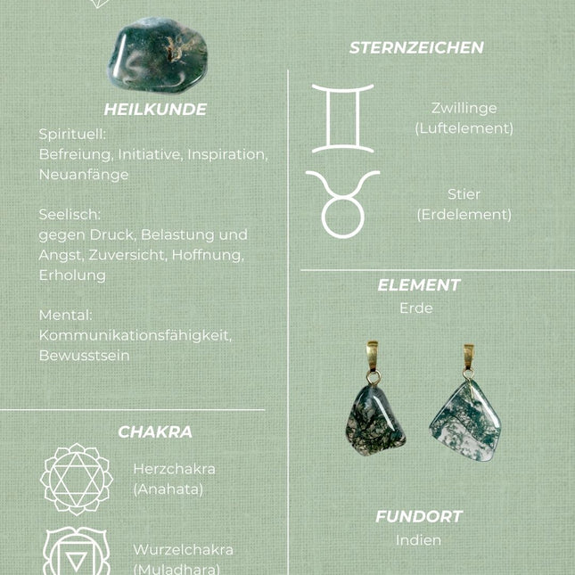 Moosachat (Achat) Trommelstein