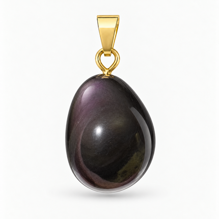 Obsidian (Regenbogenobsidian) Kettenanhänger