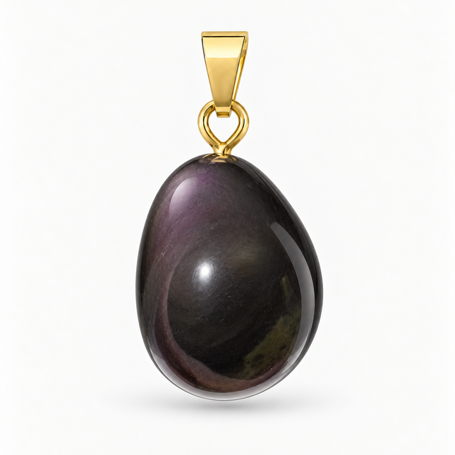 Obsidian (Regenbogenobsidian) Kettenanhänger