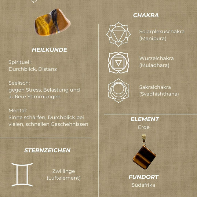 Tigerauge Trommelstein