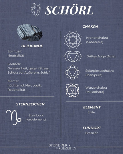 Turmalin Schörl Trommelstein (AA Qualität)