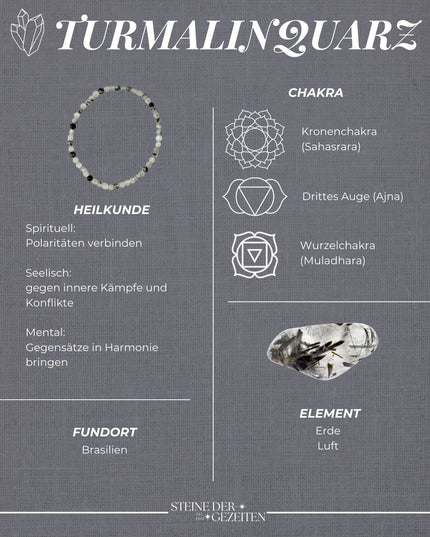 Turmalinquarz Perlenarmband (4mm Perlen)