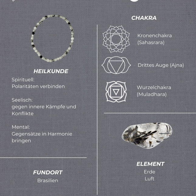 Turmalinquarz Perlenarmband (4mm Perlen)