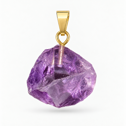 Amethyst Rohstein Kettenanhänger
