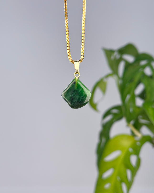 Jade - Nephrit - 925 Silber vergoldet - Nr. 1