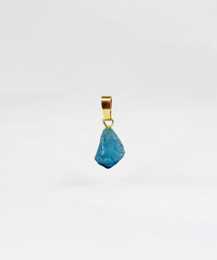 Blauer Turmalin (Indigolith)- Rohstein Kettenanhänger