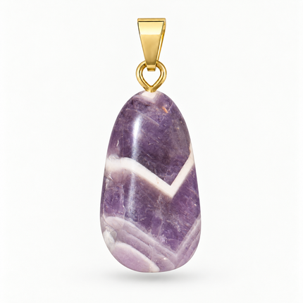Amethyst Chevron Kettenanhänger