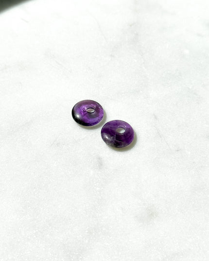 Amethyst Donut Anhänger – für Hoop Ohrringe
