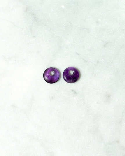 Amethyst Donut Anhänger – für Hoop Ohrringe