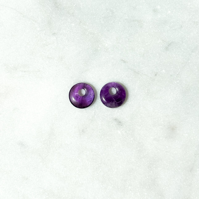 Amethyst Donut Anhänger – für Hoop Ohrringe