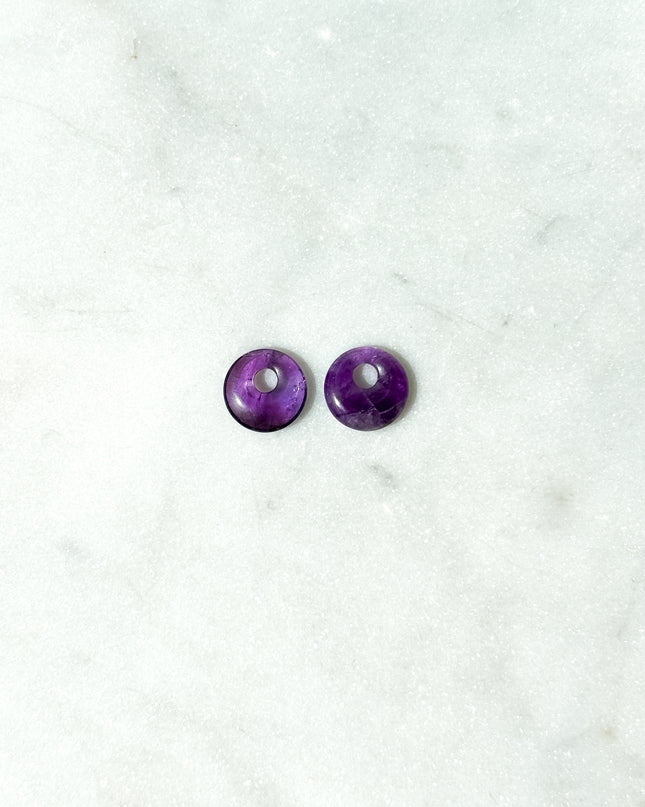Amethyst Donut Anhänger – für Hoop Ohrringe