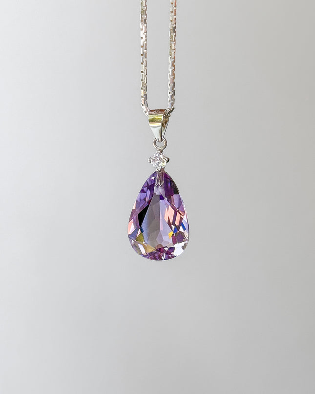 FairyTale Amethyst Anhänger - Tropfen in Silber