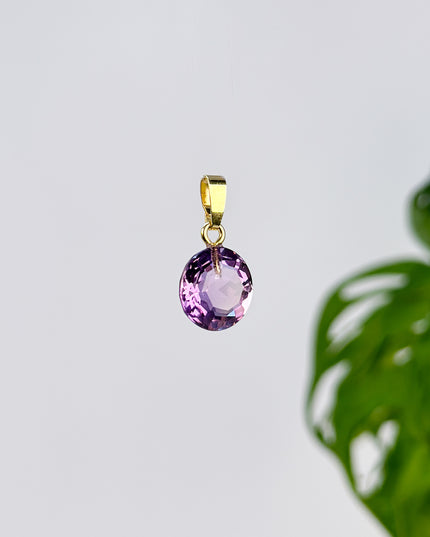 Amethyst (Extra Qualität) - Rund-Schliff - 925 Silber vergoldet