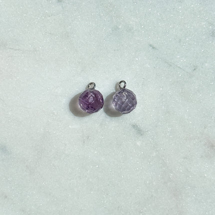 Amethyst Anhänger facettiert – für Hoop Ohrringe