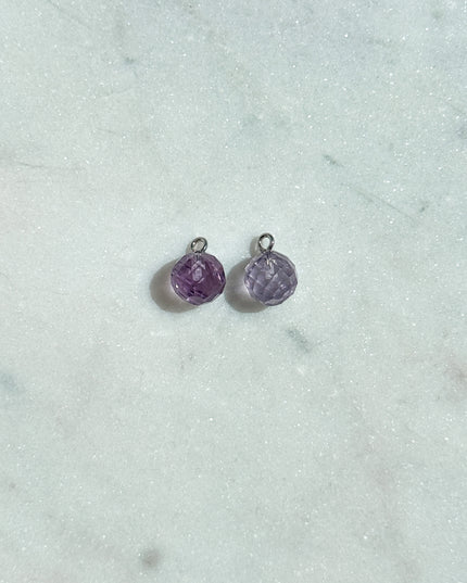 Amethyst Anhänger facettiert – für Hoop Ohrringe