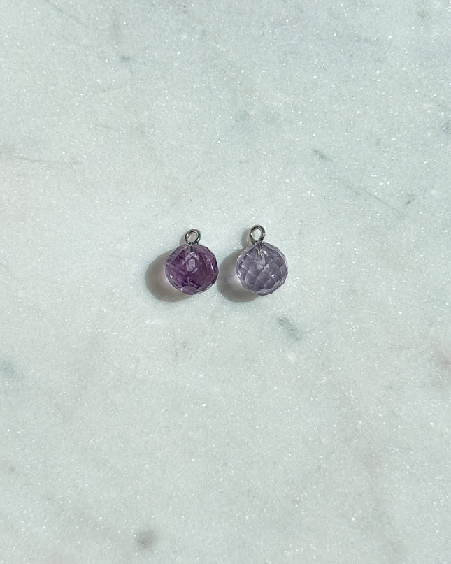 Amethyst Anhänger facettiert – für Hoop Ohrringe