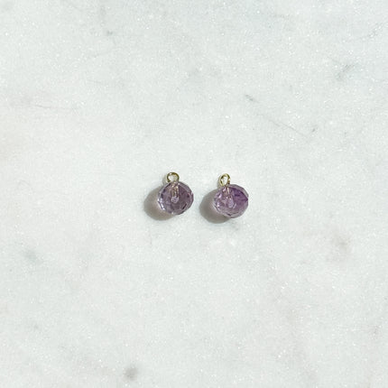 Amethyst Anhänger facettiert – für Hoop Ohrringe