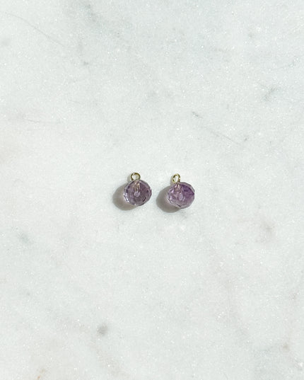 Amethyst Anhänger facettiert – für Hoop Ohrringe