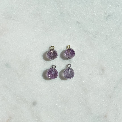 Amethyst Anhänger facettiert – für Hoop Ohrringe