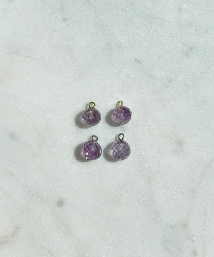 Amethyst Anhänger facettiert – für Hoop Ohrringe