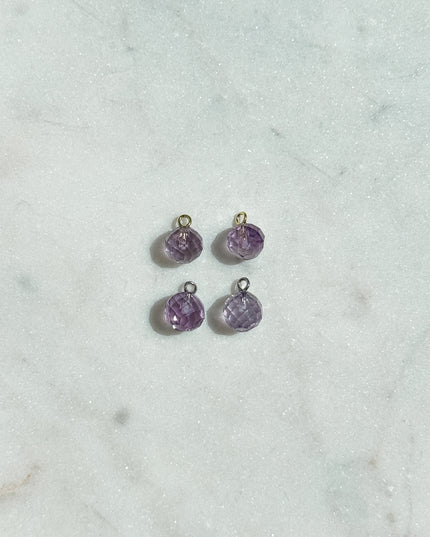 Amethyst Anhänger facettiert – für Hoop Ohrringe