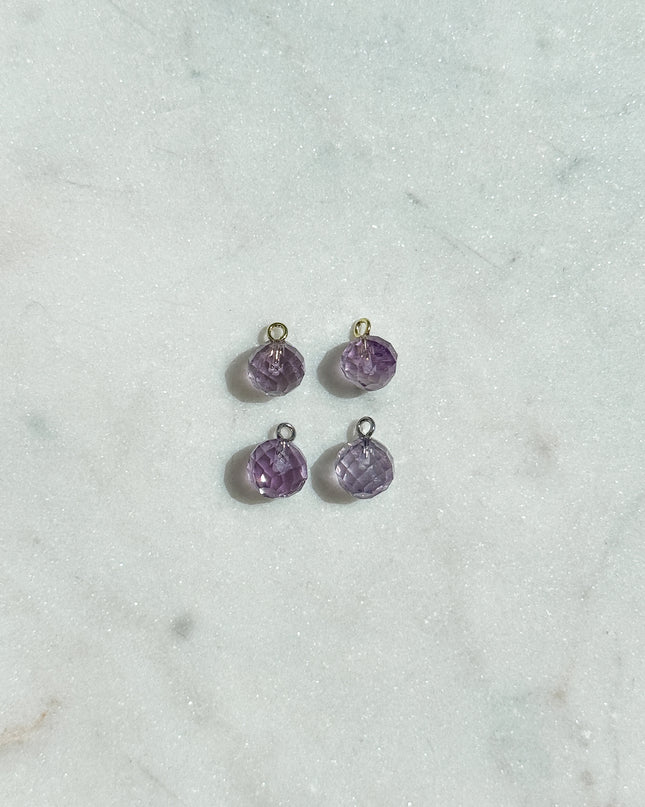 Amethyst Anhänger facettiert – für Hoop Ohrringe