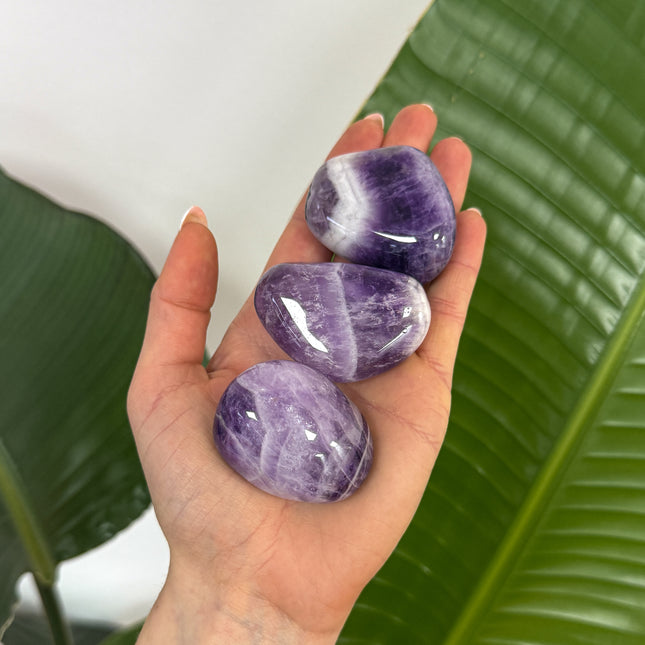 Amethyst Chevron Trommelstein