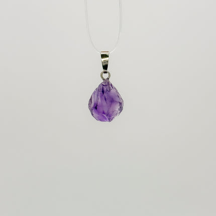 Amethyst Nugget/Rohstein Anhänger - 925 Silber