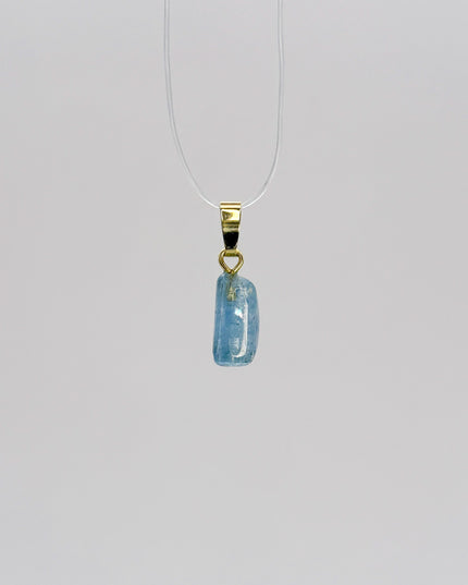 Aquamarin Anhänger (High Quality AAA) - 925 Silber vergoldet