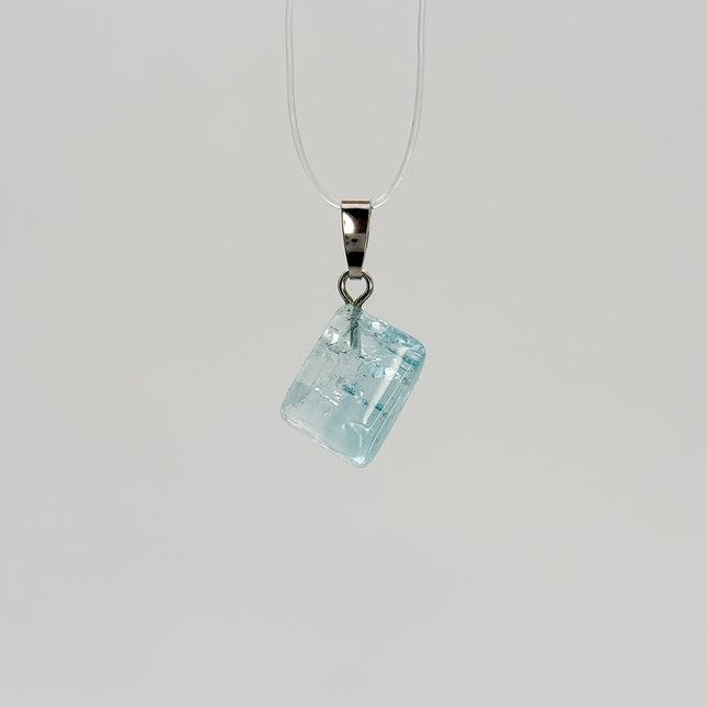 Aquamarin Anhänger (High Quality AAA) - 925 Silber