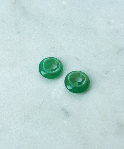 Aventurin Donut Anhänger – für Hoop Ohrringe