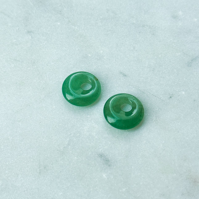 Aventurin Donut Anhänger – für Hoop Ohrringe