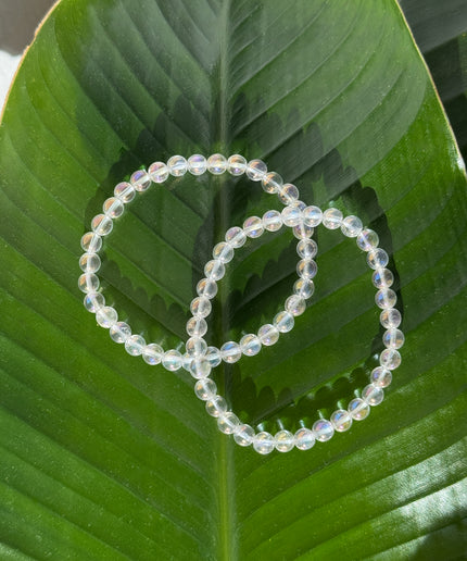 Angel Aura Bergkristall Perlenarmband (6mm Perlen)