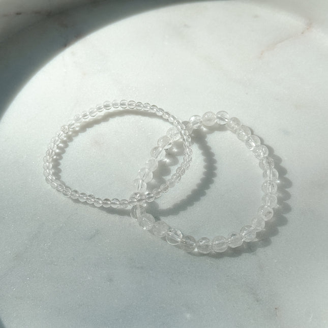 Bergkristall Perlenarmband (4-6mm Perlen)