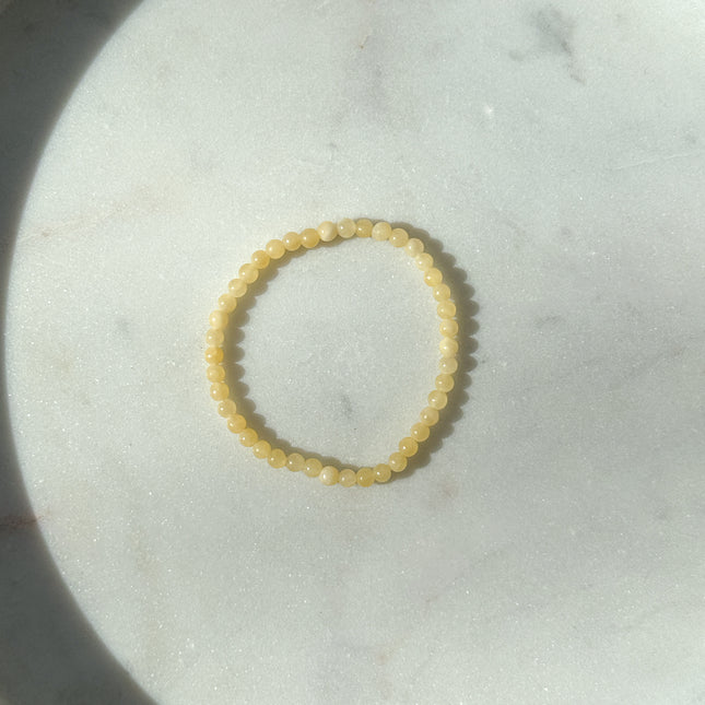 Calcit gelb Perlenarmband (4-6mm Perlen)