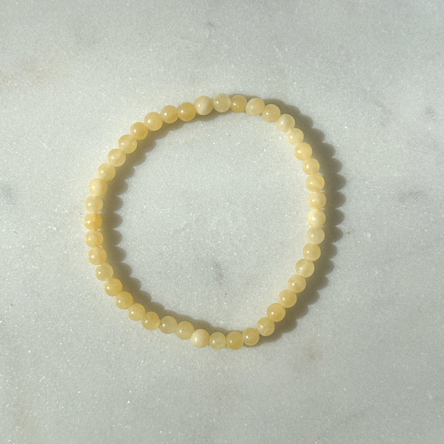 Calcit gelb Perlenarmband (4-6mm Perlen)