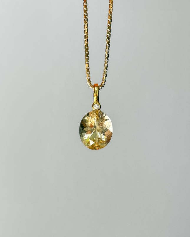 FairyTale Citrin Anhänger – Oval in Gold