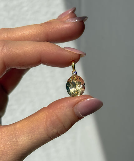 FairyTale Citrin Anhänger – Oval in Gold