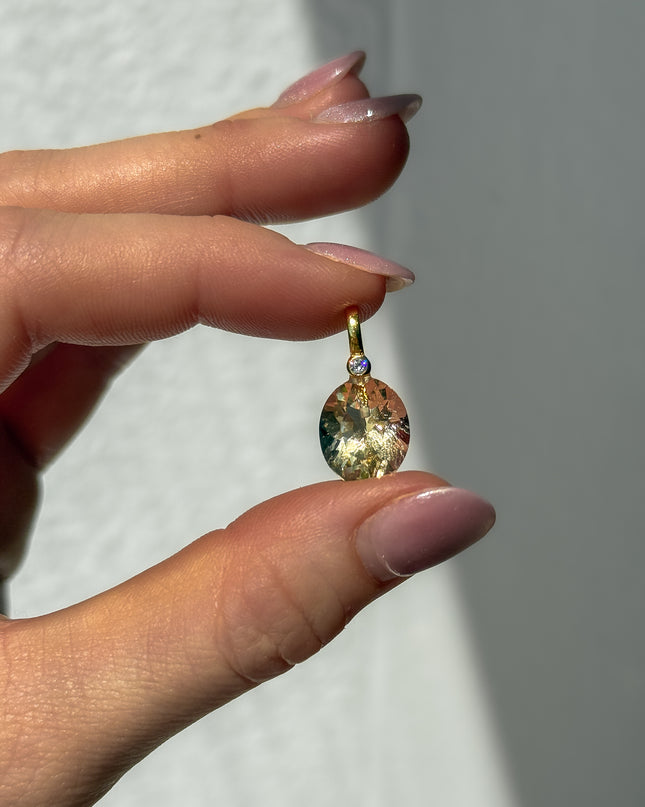 FairyTale Citrin Anhänger – Oval in Gold